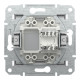 Розетка комп’ютерна RJ45 UTP Cat 6 без рамки Schneider Electric Asfora, алюміній