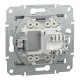Розетка комп’ютерна RJ45 UTP Cat 6 без рамки Schneider Electric Asfora, алюміній