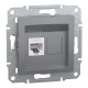 Розетка комп’ютерна RJ45 UTP Cat 6 без рамки Schneider Electric Asfora, сталь