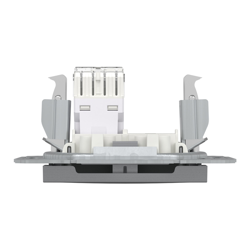 Розетка комп’ютерна RJ45 UTP Cat 6 без рамки Schneider Electric Asfora, сталь