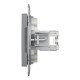 Розетка комп’ютерна RJ45 UTP Cat 6 без рамки Schneider Electric Asfora, сталь