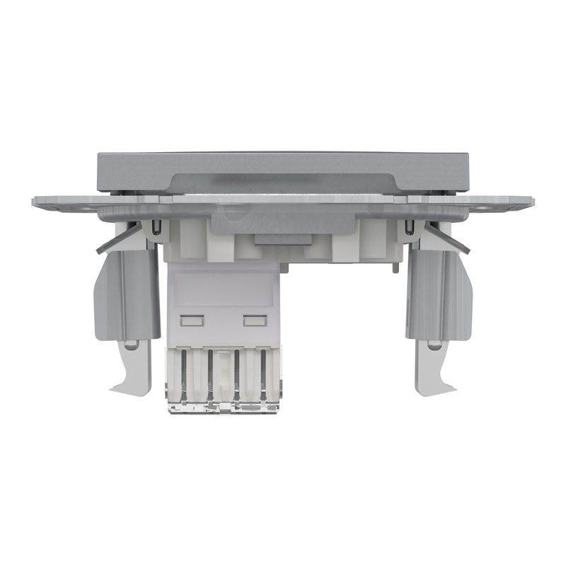 Розетка комп’ютерна RJ45 UTP Cat 6 без рамки Schneider Electric Asfora, сталь