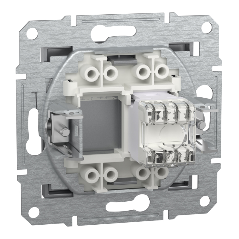Розетка комп’ютерна RJ45 UTP Cat 6 без рамки Schneider Electric Asfora, сталь