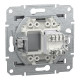 Розетка комп’ютерна RJ45 UTP Cat 6 без рамки Schneider Electric Asfora, сталь