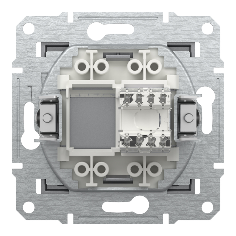 Розетка комп’ютерна RJ45 UTP Cat 6 без рамки Schneider Electric Asfora, сталь