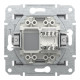 Розетка комп’ютерна RJ45 UTP Cat 6 без рамки Schneider Electric Asfora, сталь