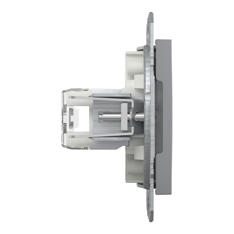 Розетка комп’ютерна RJ45 UTP Cat 6 без рамки Schneider Electric Asfora, сталь