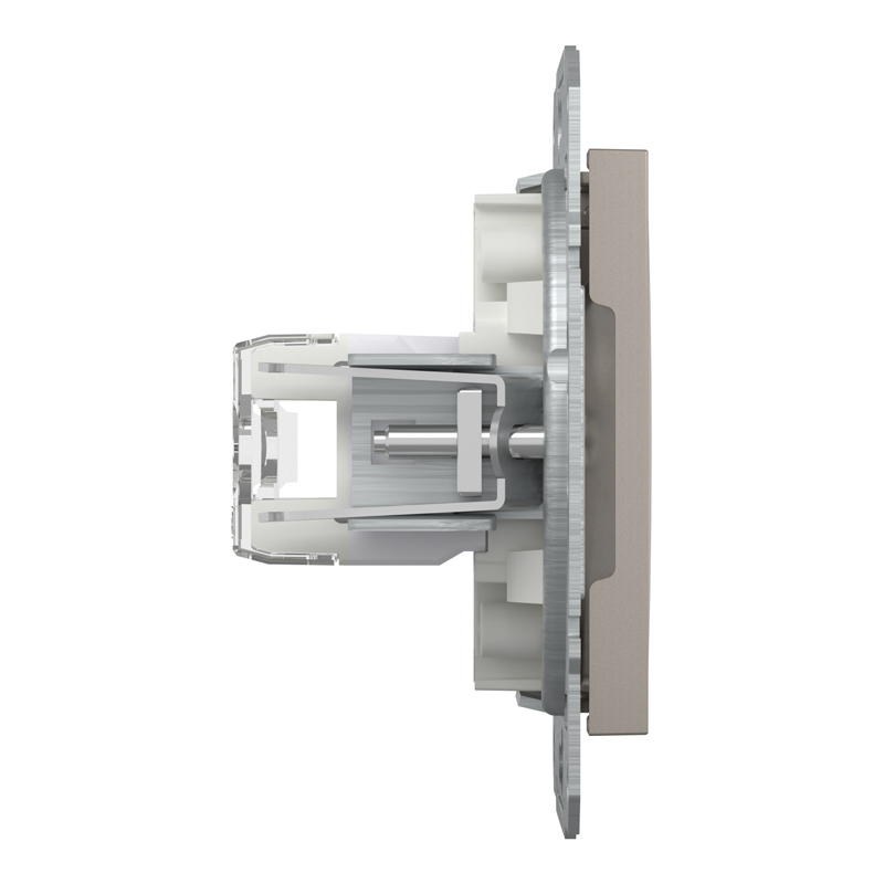Розетка комп’ютерна RJ45 UTP Cat 6 без рамки Schneider Electric Asfora, бронза