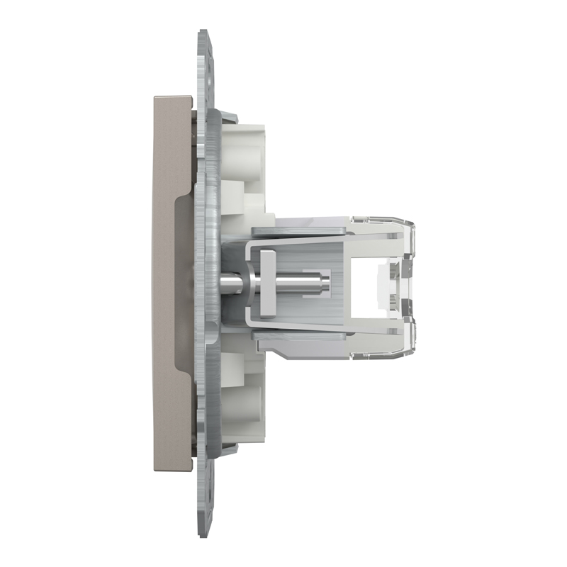 Розетка комп’ютерна RJ45 UTP Cat 6 без рамки Schneider Electric Asfora, бронза