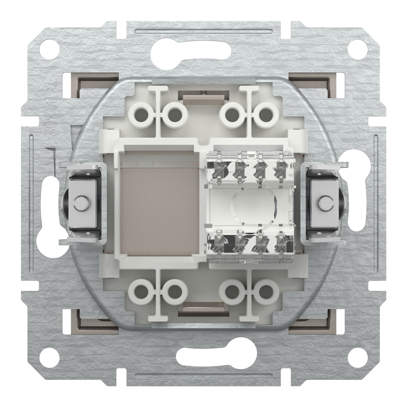 Розетка комп’ютерна RJ45 UTP Cat 6 без рамки Schneider Electric Asfora, бронза