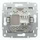 Розетка комп’ютерна RJ45 UTP Cat 6 без рамки Schneider Electric Asfora, бронза