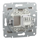 Розетка комп’ютерна RJ45 UTP Cat 6 без рамки Schneider Electric Asfora, бронза