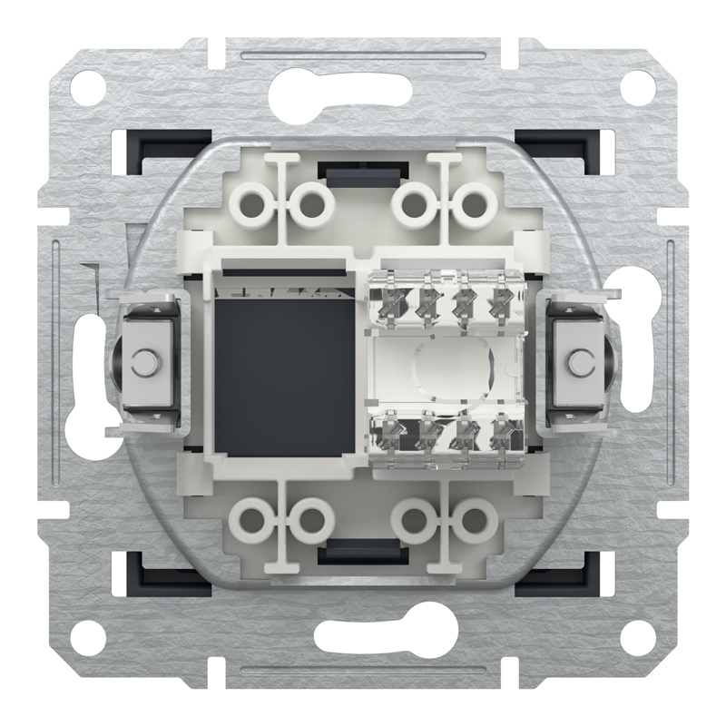 Розетка комп’ютерна RJ45 UTP Cat 6 без рамки Schneider Electric Asfora, антрацит