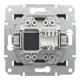 Розетка комп’ютерна RJ45 UTP Cat 6 без рамки Schneider Electric Asfora, антрацит