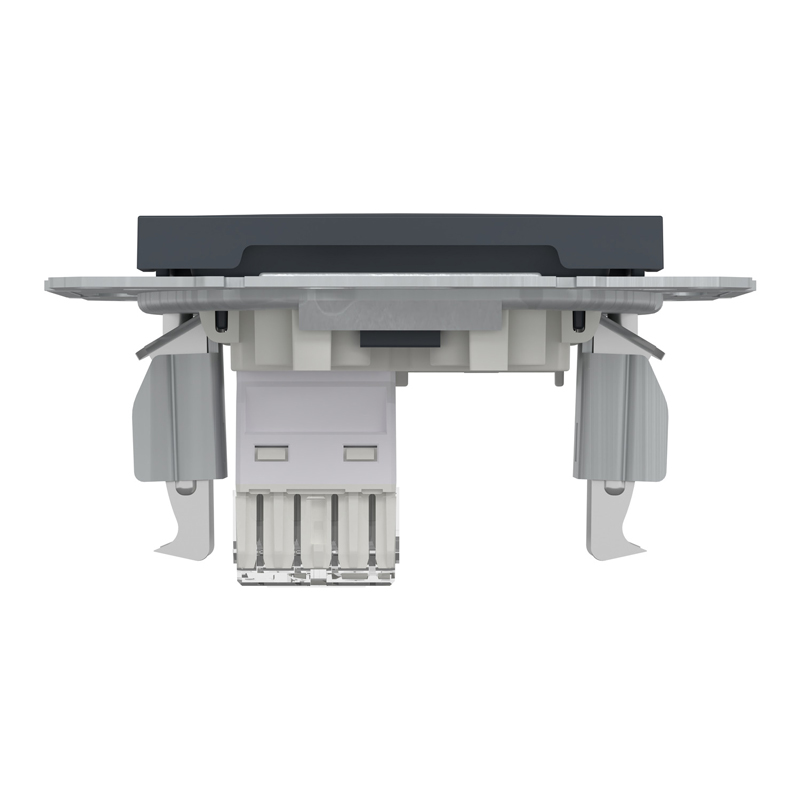 Розетка комп’ютерна RJ45 UTP Cat 6 без рамки Schneider Electric Asfora, антрацит
