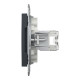 Розетка комп’ютерна RJ45 UTP Cat 6 без рамки Schneider Electric Asfora, антрацит