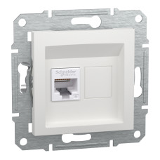 Розетка комп’ютерна RJ45 UTP Cat 6 без рамки Schneider Electric Asfora, біла