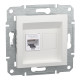 Розетка комп’ютерна RJ45 UTP Cat 6 без рамки Schneider Electric Asfora, біла