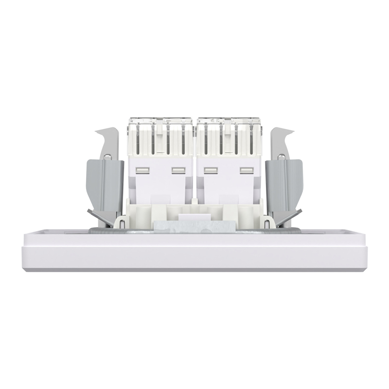Розетка комп’ютерна подвійна 2×RJ45 UTP Cat 6 з рамкою Schneider Electric Asfora, біла