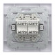 Розетка комп’ютерна подвійна 2×RJ45 UTP Cat 6 з рамкою Schneider Electric Asfora, біла