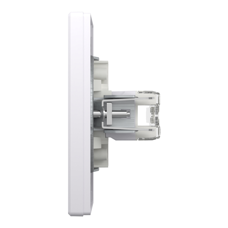 Розетка комп’ютерна подвійна 2×RJ45 UTP Cat 6 з рамкою Schneider Electric Asfora, біла