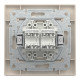 Розетка комп’ютерна подвійна 2×RJ45 UTP Cat 6 з рамкою Schneider Electric Asfora, кремова