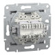 Розетка комп’ютерна подвійна 2×RJ45 UTP Cat 6 без рамки Schneider Electric Asfora, сталь