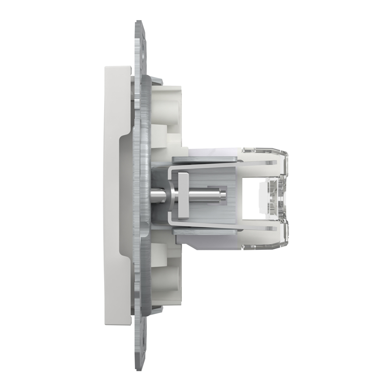 Розетка комп’ютерна подвійна 2×RJ45 UTP Cat 6 без рамки Schneider Electric Asfora, біла