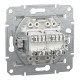 Розетка комп’ютерна подвійна 2×RJ45 UTP Cat 6 без рамки Schneider Electric Asfora, біла