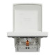 Розетка IP44 із заземленням, кришкою, захисними шторками та рамкою Schneider Electric Asfora, біла