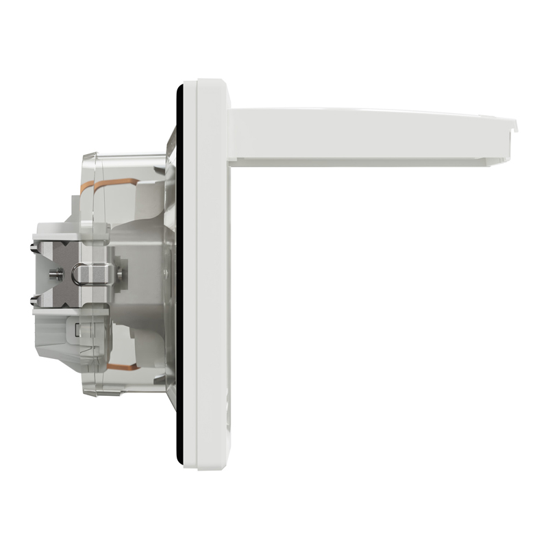 Розетка IP44 із заземленням, кришкою, захисними шторками та рамкою Schneider Electric Asfora, біла