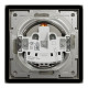 Розетка IP44 із заземленням, кришкою, захисними шторками та рамкою Schneider Electric Asfora, бронза
