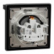 Розетка IP44 із заземленням, кришкою, захисними шторками та рамкою Schneider Electric Asfora, антрацит