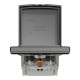 Розетка IP44 із заземленням, кришкою, захисними шторками та рамкою Schneider Electric Asfora, антрацит