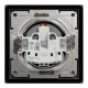 Розетка IP44 із заземленням, кришкою, захисними шторками та рамкою Schneider Electric Asfora, антрацит