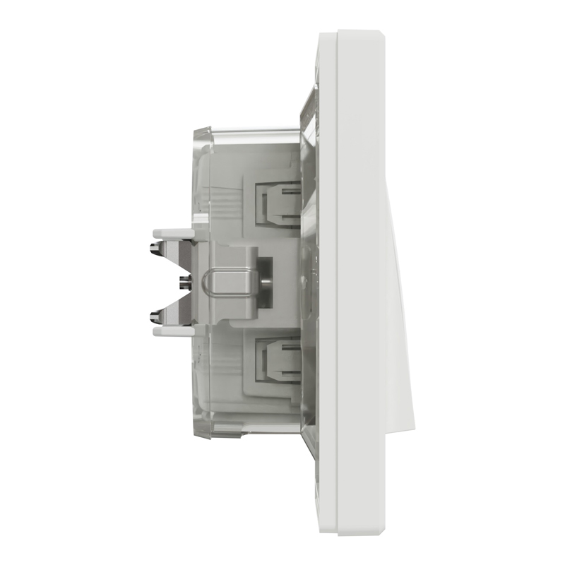 Вимикач одноклавішний самозажимний Schneider Electric Asfora, білий ip44
