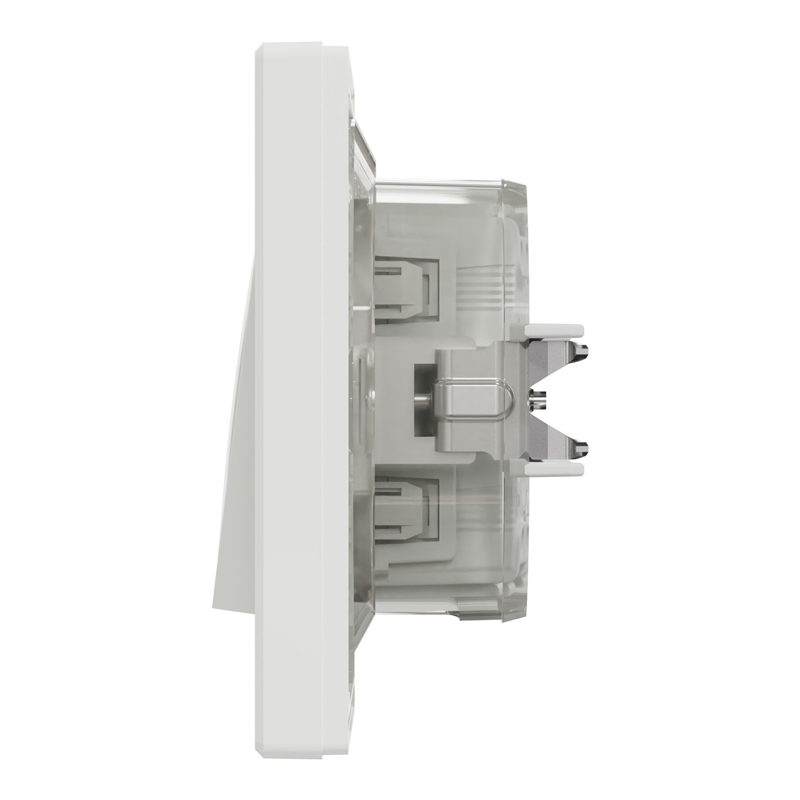 Вимикач одноклавішний самозажимний Schneider Electric Asfora, білий ip44