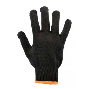 Робочі трикотажні рукавички 5 чорні з ПВХ точкою
