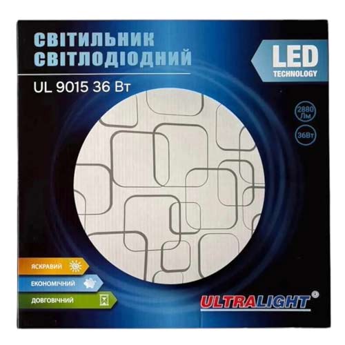 Светильник светодиодный круглый Ultralight UL 9015 36w