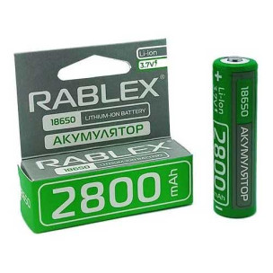 Акумулятор Rablex 18650 Li-ion 3.7V 2800mAh 1xBL