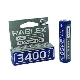 Аккумулятор Rablex 18650 Li-ion 3.7 V 3400mAh 1xBL с защитой