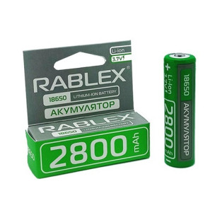 Аккумулятор Rablex 18650 Li-ion 3.7 V 2800mAh 1xBL
