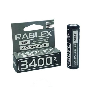 Акумулятор Rablex 18650 Li-ion 3.7V 3400mAh 1xBL