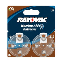 Батарейка RAYOVAC 312 8xBL Zinc Air