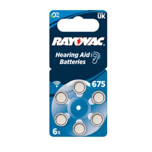Батарейка RAYOVAC 675 6xBL Zinc Air