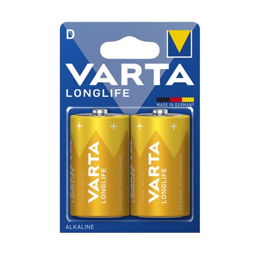 Батарейка VARTA LONGLIFE лужна D LR20 2xBL ALKALINE
