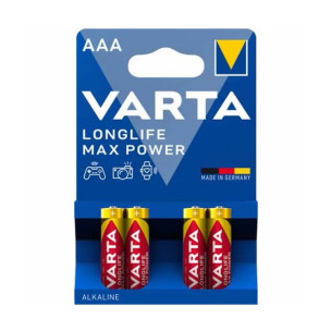 Батарейка VARTA LONGLIFE MAX POWER щелочная AAA LR03 4xBL ALKALINE