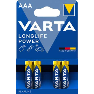 Батарейка VARTA LONGLIFE POWER лужна AAA LR03 4xBL ALKALINE