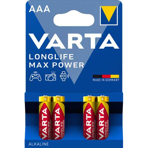 Батарейка VARTA LONGLIFE MAX POWER лужна AAA LR03 4xBL ALKALINE