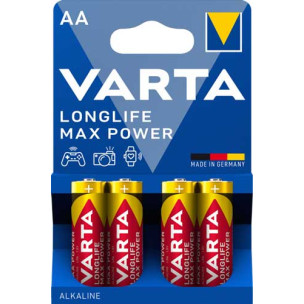 Батарейка VARTA LONGLIFE MAX POWER щелочная AA LR6 4xBL ALKALINE
